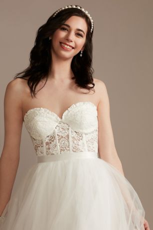 wedding dresses with bustier